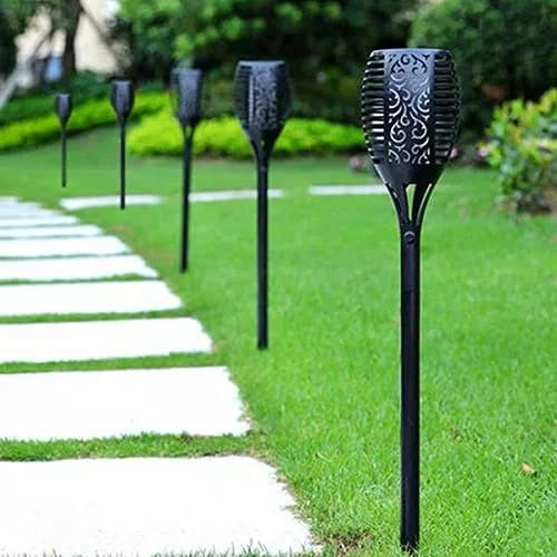 PACK 4 ANTORCHAS SOLARES DE JARDÍN 58CM