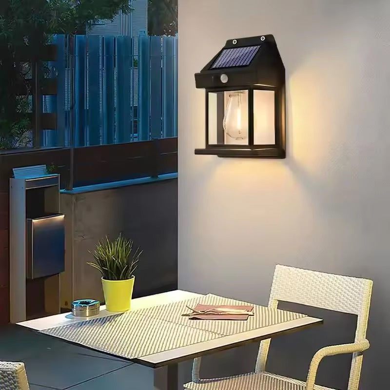 Pack 2 Farol Solar De Pared + Sensor Movimiento