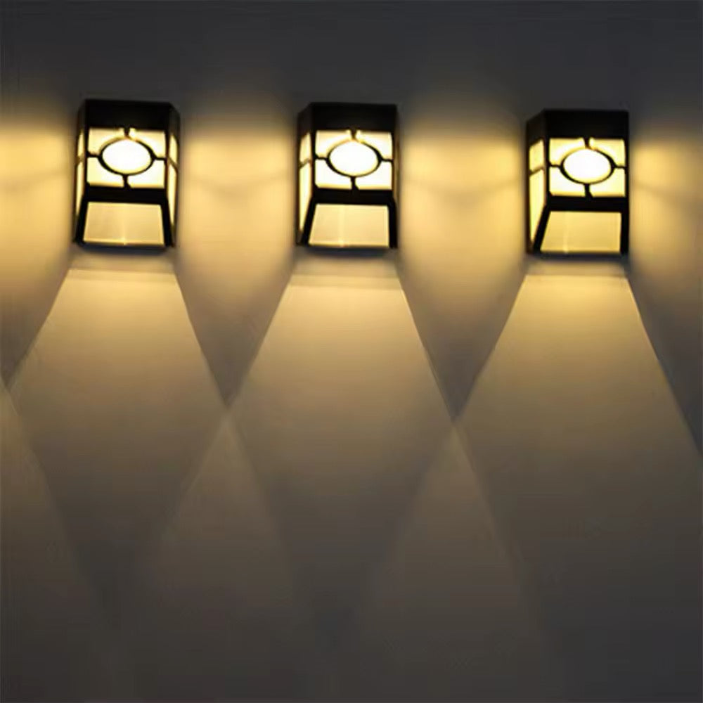 Pack 2 Lamparas De Pared Solar: Diseño Moderno
