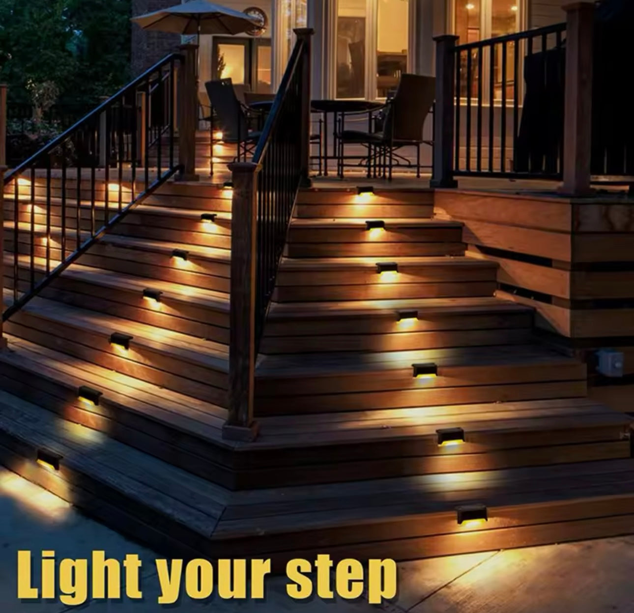 Pack 4 Focos Solares Para Escaleras