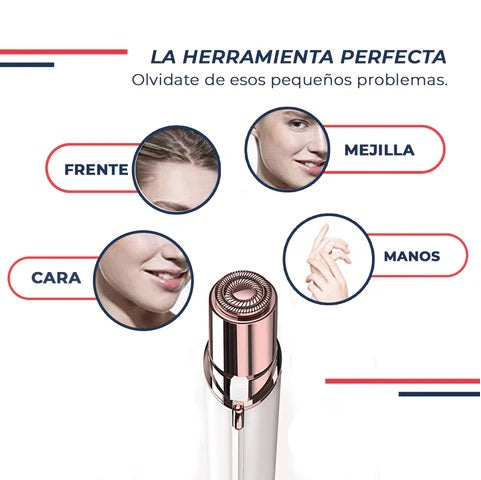 Finish Down: Depiladora de Vello Facial sin Dolor Recargable USB - (ENVIO GRATIS)